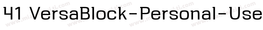 41 VersaBlock-Personal-Use-Only字体转换